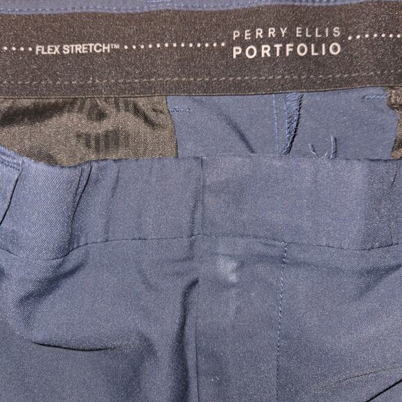 Perry Ellis Portfolio Navy Blue Stretch Flex Pants 34x34 - Picture 5 of 5